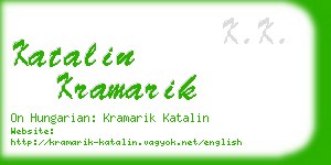 katalin kramarik business card